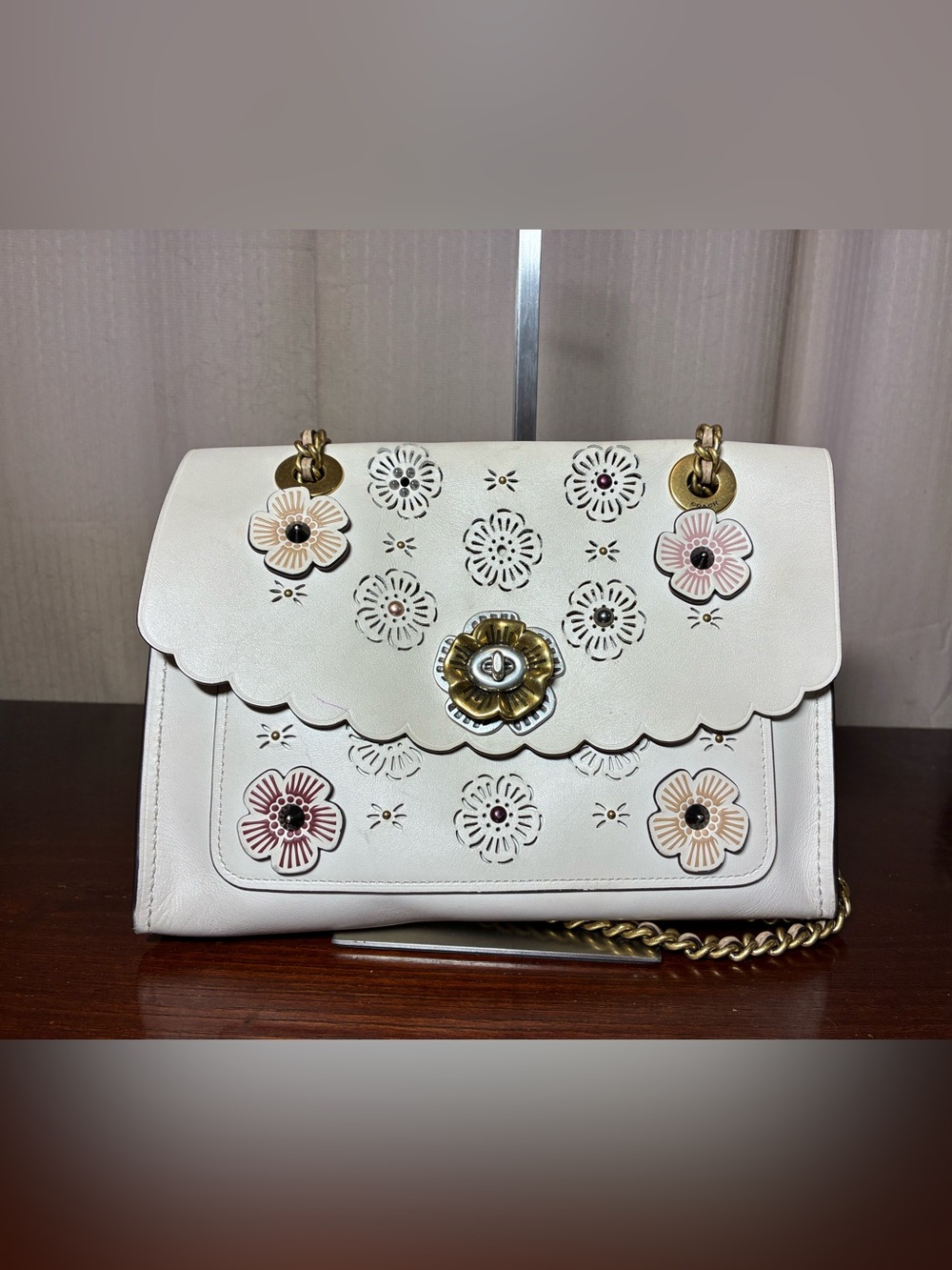 Coach Parker Cutout Tea Rose Crossbody